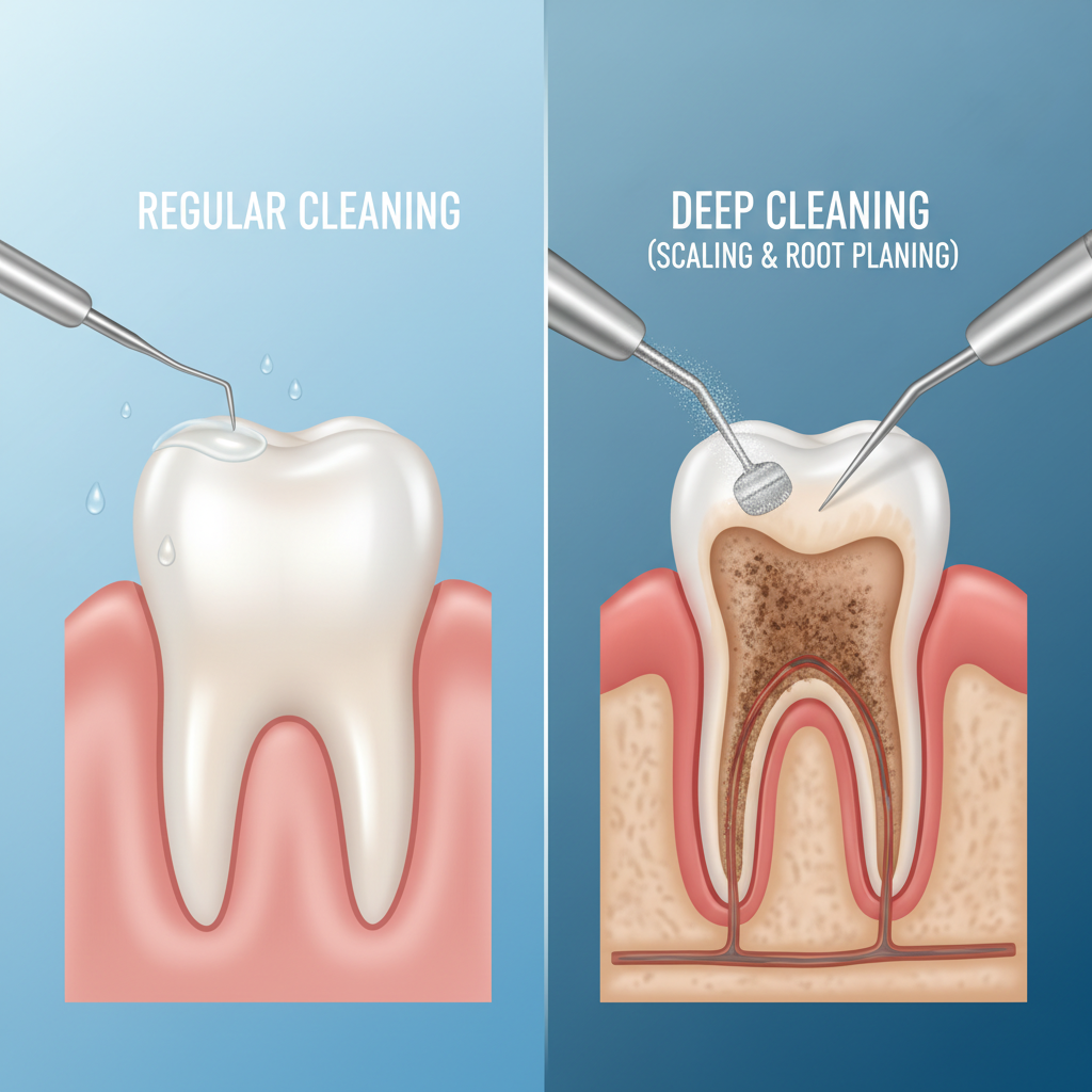 difference between regular cleaning and deep cleaning