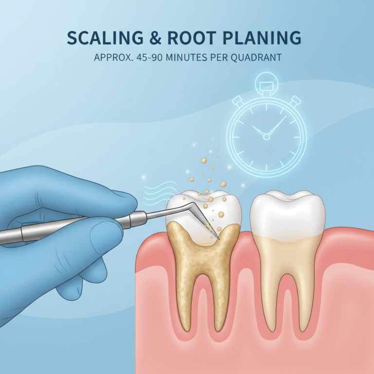 how long does scaling and root planing take